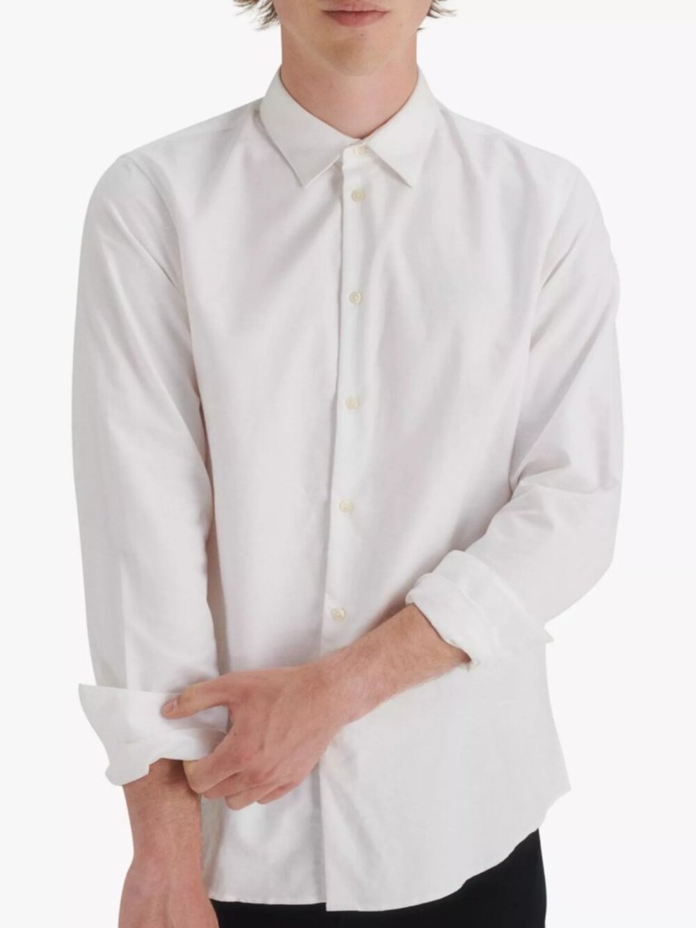 MAISON STANDARDS Peter Cotton Slim Fit Oxford White Shirtβ Size 42 - Picture 2 of 10